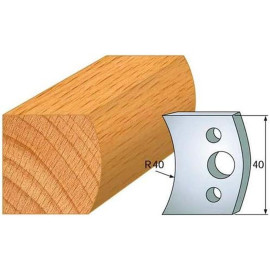 Jeu de 2 Fers Profilés Acier HT 40 x 4 mm - N°008 Main courante - Outil de menuiserie - Diamwood