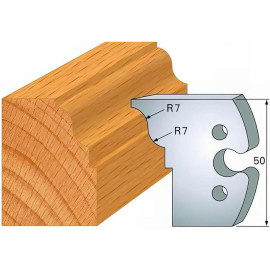 Jeu de 2 Fers Profilés Acier HT 50 x 5,5 mm - N°274 Doucine R 7 - Outil de menuiserie - Diamwood