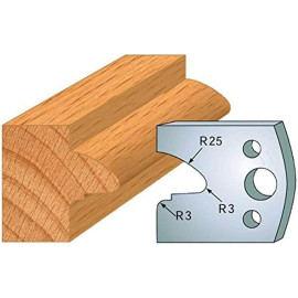 Jeu de 2 Fers Profilés Acier HT 40 x 4 mm - N°078 Bec de corbin - Outil de menuiserie - Diamwood