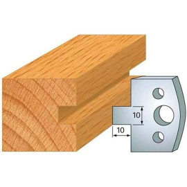 Jeu de 2 Fers Profilés Acier HT 40 x 4 mm - N°091 Rainure 10 mm - Outil de menuiserie - Diamwood