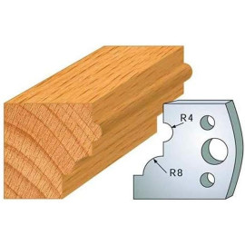 Jeu de 2 Fers Profilés Acier HT 40 x 4 mm - N°024 1/4 de rond + boudin - Outil de menuiserie - Diamwood