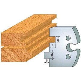 Jeu de 2 Fers Profilés Acier HT 50 x 5,5 mm - N°202 Rainure/Languette 8 mm - Outil de menuiserie - Diamwood Jeu de 2 Fers Profilés Acier HT 50 x 5,5 mm - N°202 Rainure/Languette 8 mm - Outil de menuiserie - Diamwood