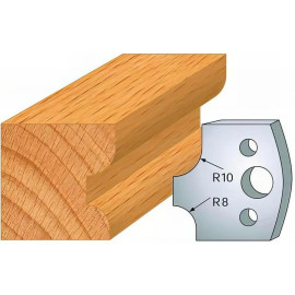 Jeu de 2 Fers Profilés Acier HT 40 x 4 mm - N°040 1/4 de rond 10 et 8 mm - Outil de menuiserie - Diamwood
