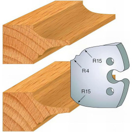 Jeu de 2 Fers Profilés Acier HT 50 x 5,5 mm - N°252 Plate-bande double - Outil de menuiserie - Diamwood