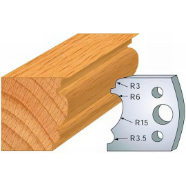 Jeu de 2 Fers Profilés Acier HT 40 x 4 mm - N°104 Moulure double - Outil de menuiserie - Diamwood
