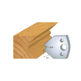 Jeu de 2 Fers Profilés Acier HT 40 x 4 mm - N°080 Mouchette et chanfrein - Outil de menuiserie - Diamwood