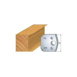 Jeu de 2 Contre-fers Profilés Acier HT 38 x 4 mm - N°003 Double congé 8 et 10 - NE COUPE PAS car Contre-fers - Diamwood
