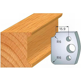 Jeu de 2 Fers Profilés Acier HT 40 x 4 mm - N°173 Fer R 6 mm - Outil de menuiserie - Diamwood