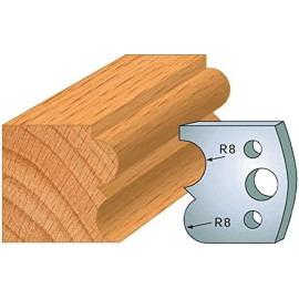 Jeu de 2 Fers Profilés Acier HT 40 x 4 mm - N°028 Tore à gorge - Outil de menuiserie - Diamwood