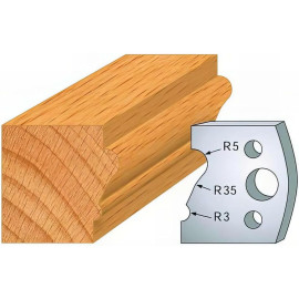Jeu de 2 Fers Profilés Acier HT 40 x 4 mm - N°081 Louis XV - Outil de menuiserie - Diamwood
