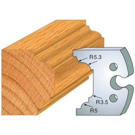 Jeu de 2 Fers Profilés Acier HT 50 x 5,5 mm - N°204 Profilage petit bois de fenêtre - Outil de menuiserie - Diamwood Jeu de 2 Fers Profilés Acier HT 50 x 5,5 mm - N°204 Profilage petit bois de fenêtre - Outil de menuiserie - Diamwood