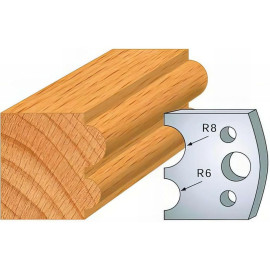 Jeu de 2 Fers Profilés Acier HT 40 x 4 mm - N°051 Boudin 8 et 6 mm - Outil de menuiserie - Diamwood