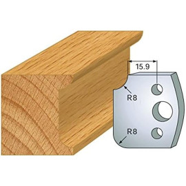 Jeu de 2 Fers Profilés Acier HT 40 x 4 mm - N°174 Fer R 8 mm - Outil de menuiserie - Diamwood