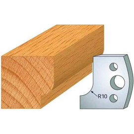 Jeu de 2 Fers Profilés Acier HT 40 x 4 mm - N°013 Congé rayon 10 mm - Outil de menuiserie - Diamwood