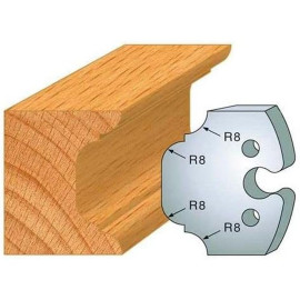 Jeu de 2 Contre-fers Profilés Acier HT 48 x 5,3 mm - N°214 Congé 1/4 de rond - NE COUPE PAS car Contre-fers - Diamwood