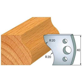 Jeu de 2 Contre-Fers Profilés HT 40mm N°9 – Précision et Robustesse – Outil Indispensable pour Menuiserie - LEMAN