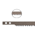 5 lames de scie à archet L. 610 x Ht. 20 x ép. 0,67 x denture Isocèle pour bois sec - Diamwood Platinum