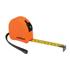 Mètre Ruban Profilé Fluo 5 m x 19 mm - Précision et Visibilité Optimale - Silverline
