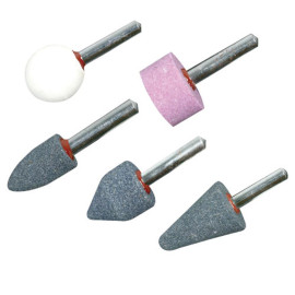 Meules sur Tige 6 mm - Lot de 5 - Outils de Meulage Précis et Efficaces - Silverline
