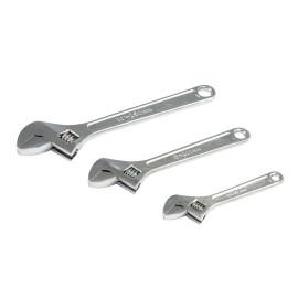 Clés à Molette 3 pcs 150, 200 et 250 mm – Outils Pratiques pour Réparations et Maintenance - Silverline
