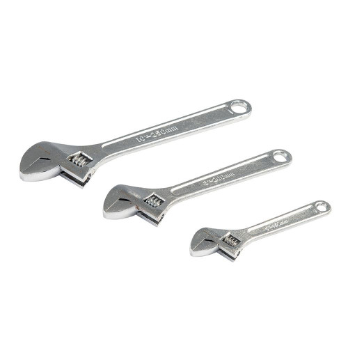 Clés à Molette 3 pcs 150, 200 et 250 mm – Outils Pratiques pour Réparations et Maintenance - Silverline
