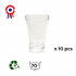 10 square flared verrines 4.5 cl 41 x 41 x Ht. 59 mm reusable, recyclable 100% French - Clear - D-Work