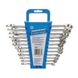 Clés Mixtes 12 pcs 8 - 19 mm - Ensemble Complet pour Tous Vos Besoins de Serrage - Silverline