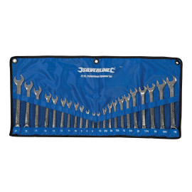 Clés Mixtes 22 pcs 6 - 22 mm et 1/4 - 7/8" - Outils Polyvalents pour Mécanique - Silverline
