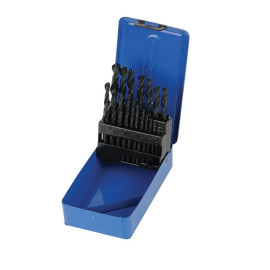 Mèches en Acier Rapide HSS-R 19 pcs 1 - 10 mm - Outils de Perçage Précis et Durables - Silverline
