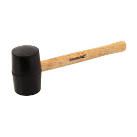 Maillet en Caoutchouc Noir 16 oz - 454 g - Outil Pratique pour Bricolage - Silverline
