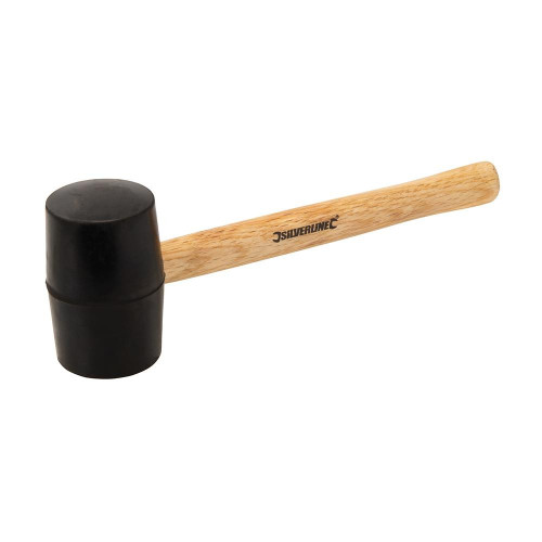 Maillet en Caoutchouc Noir 16 oz - 454 g - Outil Pratique pour Bricolage - Silverline

