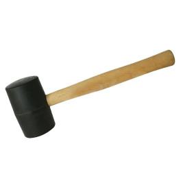 Maillet en Caoutchouc Noir 24 Onces - 680 g - Outil Pratique pour Bricolage - Silverline
