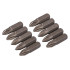 Embouts Phillips au Chrome-Vanadium – Lot de 10 pcs PH2 – Outils de Précision pour Vis - Silverline

