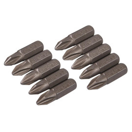 Embouts Phillips au Chrome-Vanadium – Lot de 10 pcs PH2 – Outils de Précision pour Vis - Silverline
