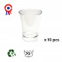 10 runde, ausladende Gläser 6 cl D. 50 x Ht. 60 mm Wiederverwendbar, recycelbar 100% Französisch - Transparent - D-Work