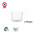 15 Bodega round verrines 12 cl D. 64 x Ht. 46 mm reusable, recyclable 100% French - Transparent - D-Work