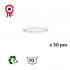 30 lids D. 67 x Ht 5 mm for Bodega 12 cl reusable, recyclable glass jars 100% French - Transparent - D-Work