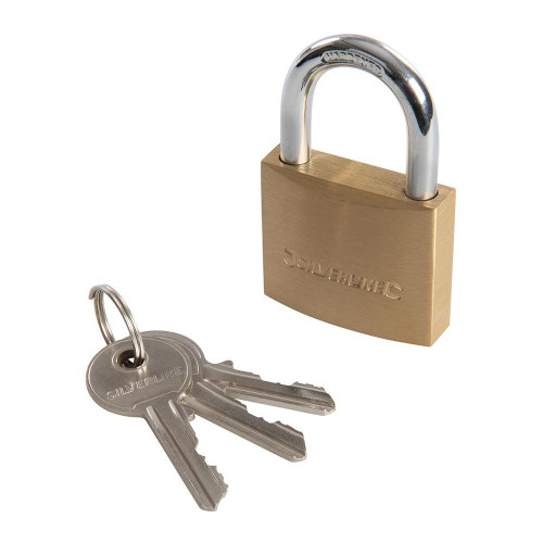 Cadenas en Laiton 40 mm - Sécurisé et Durable - Protection Optimale pour Vos Effets - Silverline

