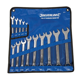 Clés Mixtes 14 pcs 1/4" - 1-1/4" - Outils Polyvalents pour Mécanique et Bricolage - Silverline
