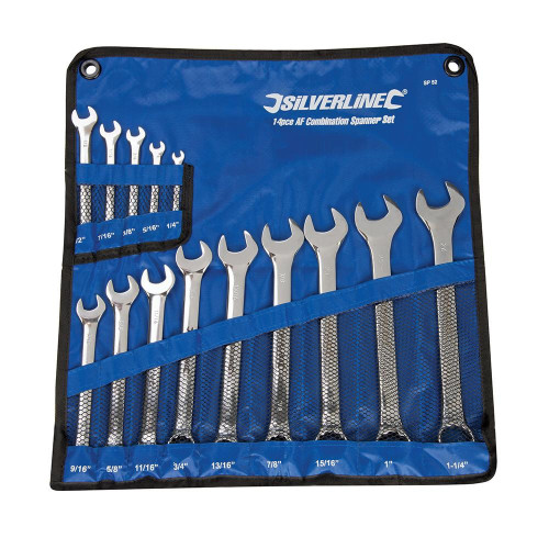 Clés Mixtes 14 pcs 1/4" - 1-1/4" - Outils Polyvalents pour Mécanique et Bricolage - Silverline

