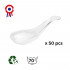 50 Indhye 1.7 cl bite-sized spoons, 102 x 38 x Ht. 32 mm, reusable, recyclable 100% French - Transparent - D-Work