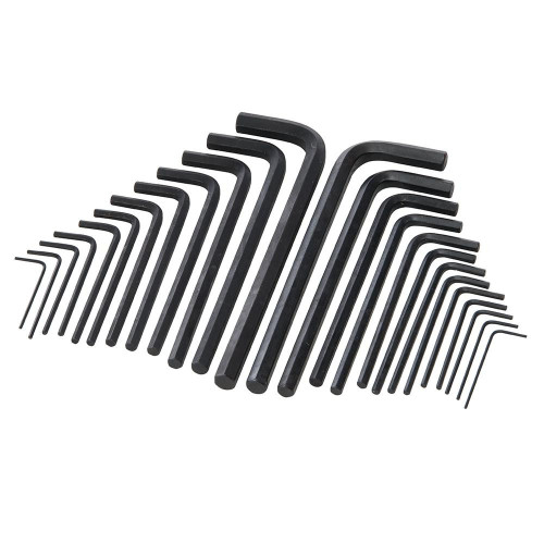 Clés Hexagonales Longues 25 pcs - Métrique et AF - Outils Pratiques pour Mécaniciens - Silverline

