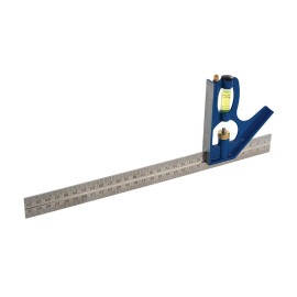 Équerre Combinée 300 mm - Précision et Polyvalence - Outil Indispensable pour Menuiserie - Silverline
