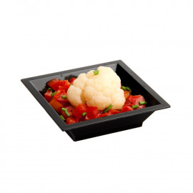 25 square trays 1.7 cl 60 x 60 x Ht. 16 mm reusable, recyclable 100% French - Black - D-Work