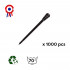 1000 reusable and recyclable mini ball picks L. 50 mm "special aperitif" - 100% ORGANIC and French - Black - D-Work