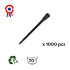 1000 mini-pics boules L. 50 mm "spécial apéritif" réutilisable, recyclable 100% BIO-SOURCE et Français - Noir - D-Work
