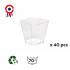 10 square bevelled verrines 5 cl 50 x 50 x Ht. 45 mm reusable, recyclable 100% French - Clear - D-Work