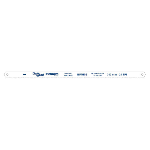 10 lames de scie à métaux HSS Bi-métal M2 de 300 x 13 mm x 24 TPI "spécial usage intensif acier" - Diamwood Platinum