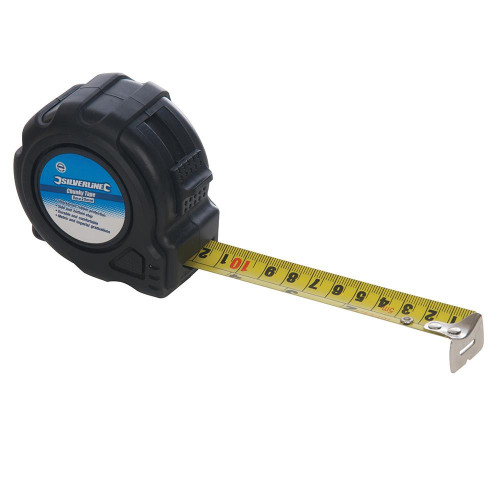 Mètre Ruban XL 5 m x 25 mm – Précision et Robustesse – Outil Indispensable pour Mesures - Silverline
