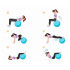 Ballon de gymnastique/ fitness anti-éclatement D. 65 cm en PVC - D-Work